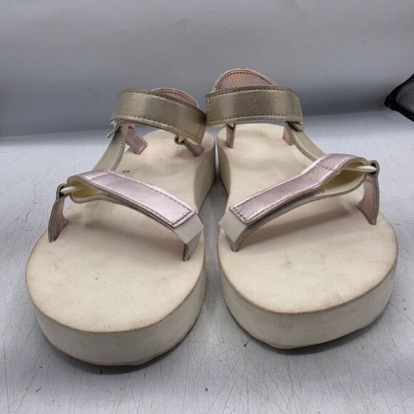 Teva Flatform Womens 8 Platform Sandals Universal Metallic Shimmer Multi Strappy - Picture 2 of 13